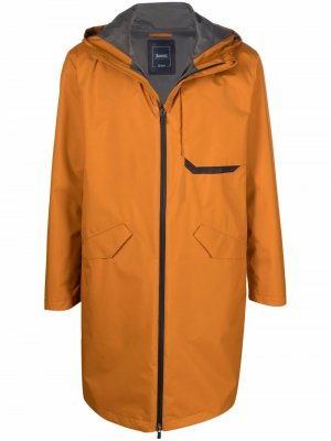 Hooded longline rain coat Herno. Цвет: оранжевый