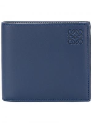 Бумажник с логотипом Loewe. Цвет: синий