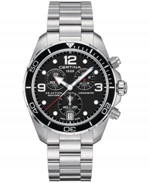 Мужские швейцарские часы с хронографом DS Action браслетом из нержавеющей стали, 43 мм Certina