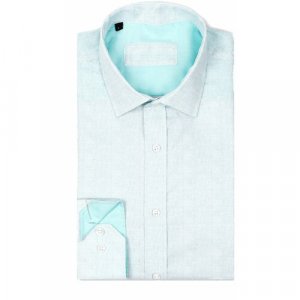 Рубашка , размер L, голубой Slava Zaitsev. Цвет: голубой/голубой-белый