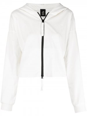 Укороченная куртка с капюшоном и необработанным краем Thom Krom. Цвет: белый