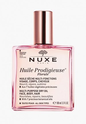 Масло для лица Nuxe , тела и волос, цветочное сухое HUILE PRODIGIEUSE FLORALE, 100 мл. Цвет: прозрачный