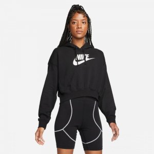 Женская флисовая укороченная худи с графическим рисунком Sportswear Club DQ5851-010 Nike