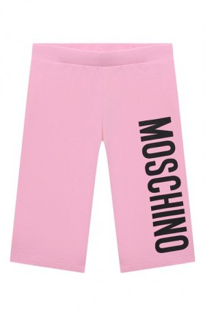 Хлопковые шорты Moschino. Цвет: розовый