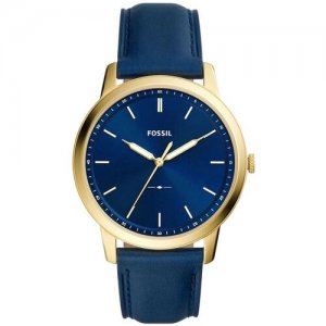 Наручные часы Minimalist, синий FOSSIL. Цвет: золотистый
