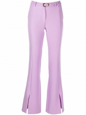 Belted flared trousers Versace Jeans Couture. Цвет: фиолетовый