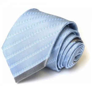 Светлый галстук с полоской Аззаро 42956 Azzaro. Цвет: голубой