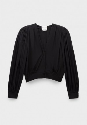 Блуза Forte marocain crepe shirt noir. Цвет: черный