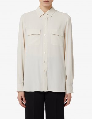 Рубашка Ferrara из шелкового микса с карманами , кремовый Marella
