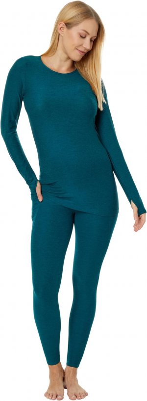 Легкий классический пуловер с круглым вырезом Spacedye для беременных , цвет Lunar Teal Heather Beyond Yoga