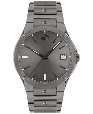 Мужские швейцарские часы SE с серым PVD-браслетом, 41 мм Movado