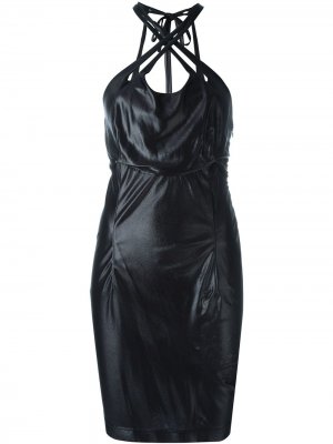 Эластичное платье с перекрещивающимися лямками Krizia Pre-Owned. Цвет: черный