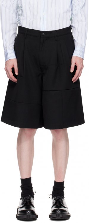 Черные шорты со складками Comme Des Garcons, цвет Black Garçons