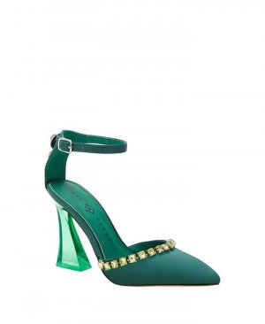 Женские туфли-лодочки Lookerr на каблуке из люцита с закрытым носком , зеленый Katy Perry