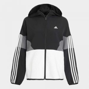 Куртка Fit Colorblock, черный/белый/серый Adidas