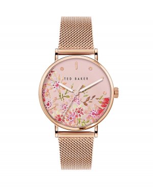 Женские часы Phylipa Retro из нержавеющей стали с сеткой цвета розового золота, 37 мм , золотой Ted Baker