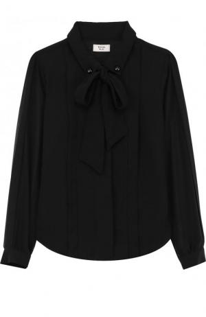 Однотонная блуза прямого кроя с воротником аскот Weill. Цвет: черный