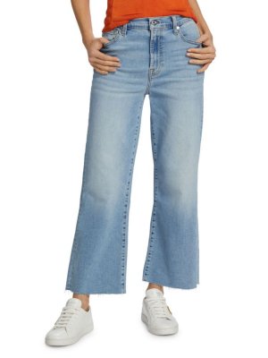 Укороченные широкие джинсы Alexa с высокой посадкой , синий 7 For All Mankind