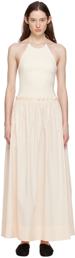 Макси-платье Off-White с лямкой на шее Esse Studios