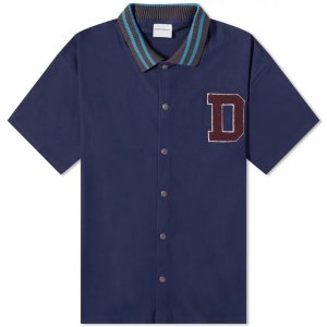 Рубашка с коротким рукавом Varsity Vacation, синий/бордовый/голубой Drôle De Monsieur