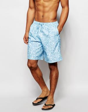 Коралловые пляжные шорты Boardies Apparel. Цвет: синий