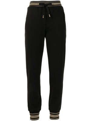 Спортивные брюки с вышитым логотипом Dolce & Gabbana. Цвет: черный