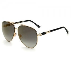 Солнцезащитные очки  GRAY/S RHL FQ FQ, золотой Jimmy Choo. Цвет: серый