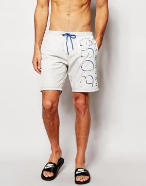 Пляжные шорты Hugo Killifish BOSS. Цвет: белый