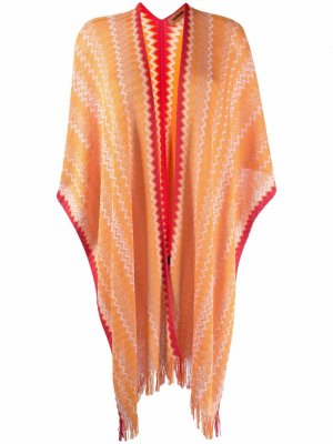 Широкий шарф с узором зигзаг Missoni. Цвет: оранжевый