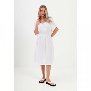 Платье, размер 46/48, белый Luisa Moretti. Цвет: белый