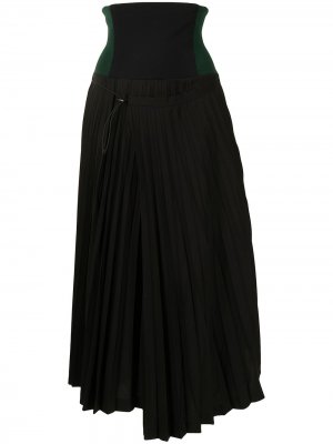 Плиссированная юбка с завышенной талией Toga Pulla. Цвет: черный