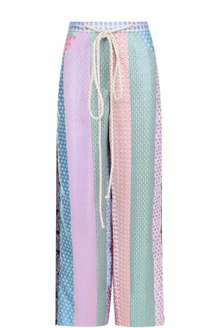Широкие брюки прямого кроя с эластичным поясом Natasha Zinko. Цвет: разноцветный