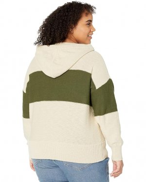 Свитер Plus Clairview Hoodie Sweater in Colorblock, цвет Heather Artichoke Madewell