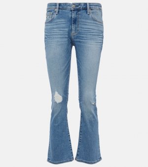 Укороченные расклешенные джинсы jodi со средней посадкой Ag Jeans, синий Jeans
