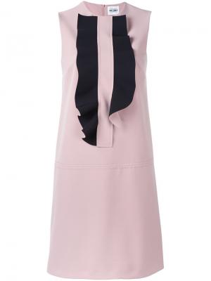 Платье с контрастными оборками Si-Jay. Цвет: розовый и фиолетовый