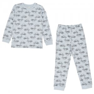 Пижама , размер 110/116, белый, голубой Белый Слон. Цвет: голубой
