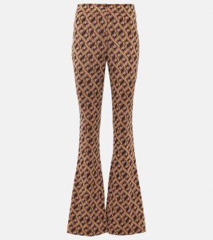 Расклешенные брюки с принтом greg, коричневый Diane von Furstenberg