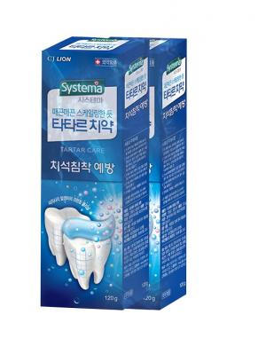 Зубная паста Systema tartar control (Контроль над образованием зубного камня), 120г х 2шт. Cj Lion. Цвет: синий