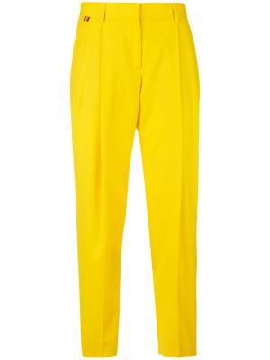 Плиссированные брюки прямого кроя Paul Smith. Цвет: жёлтый и оранжевый