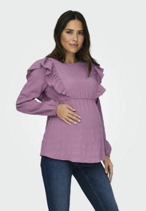 Блузка ONLY MATERNITY, розово-коричневая Maternity