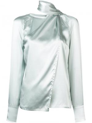 Блузка с высоким воротником Yigal Azrouel. Цвет: зеленый