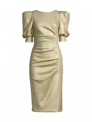 Платье-футляр Zella со сборками и эффектом металлик , цвет golden dust Black Halo