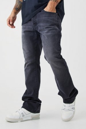 Узкие жесткие джинсы-расклешени , черный Boohoo