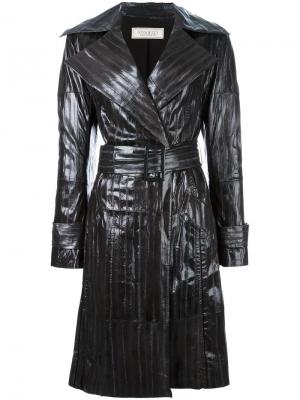 Пальто с поясом Nina Ricci. Цвет: серый