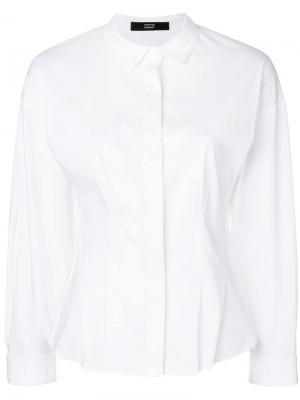 Рубашка с плиссировкой Steffen Schraut. Цвет: 01 white