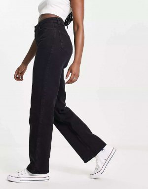 Черные джинсы с ультравысокой талией Hollister