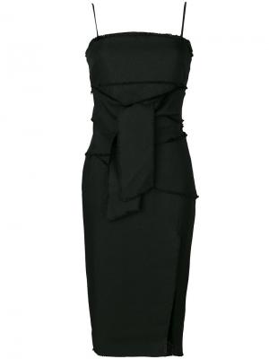 Платье с завязками на талии Misha Collection. Цвет: чёрный