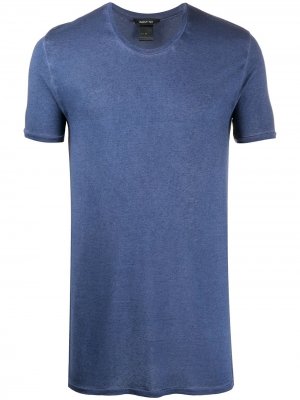 Удлиненная футболка Avant Toi. Цвет: синий