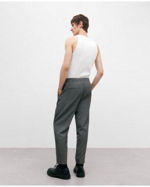 Мужские брюки-джоггеры серого меланжа , серый Adolfo Dominguez. Цвет: серый