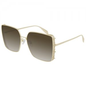 Солнцезащитные очки , золотой Alexander McQueen. Цвет: золотистый